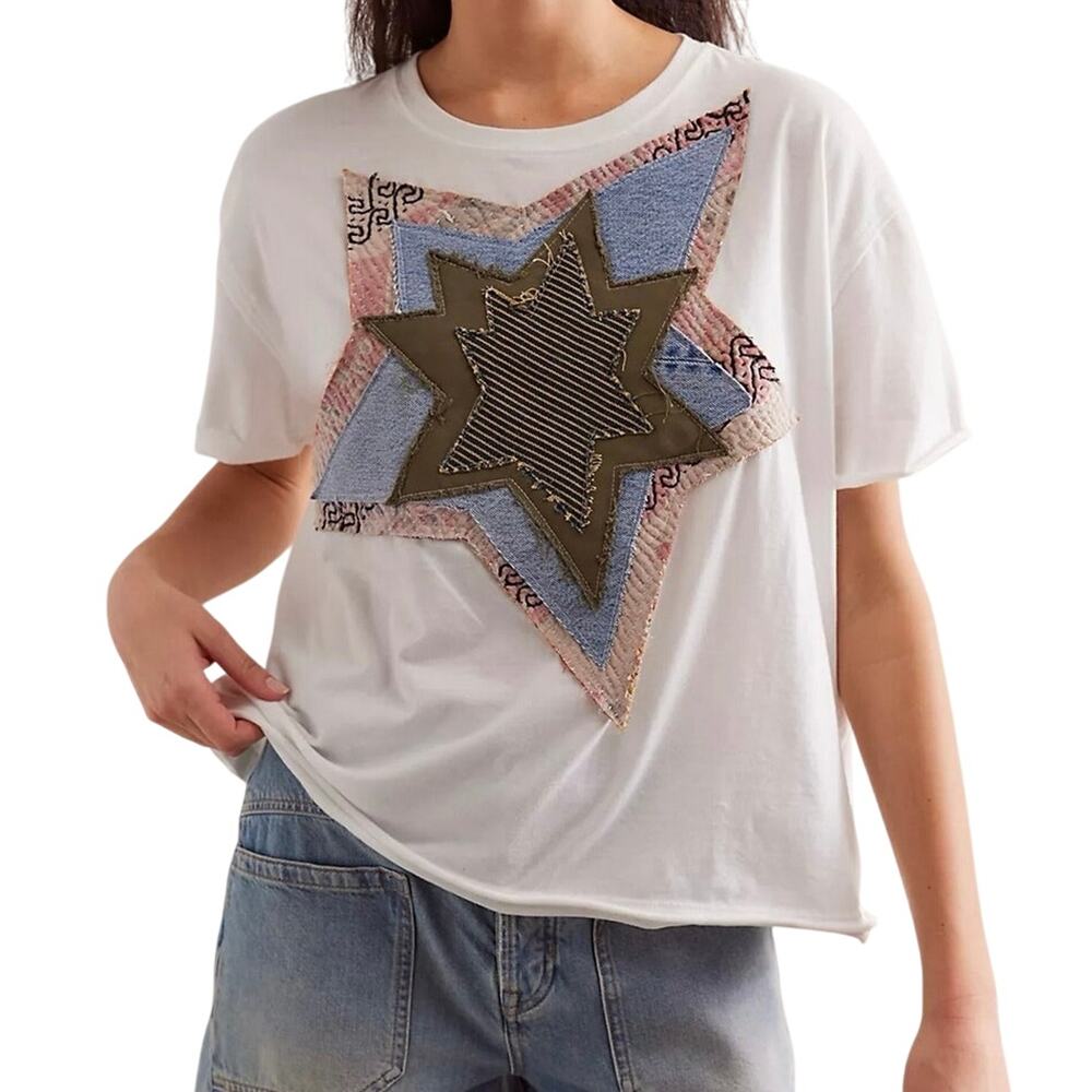 TRICIA FIX x FREE PEOPLE Vintage Star Tee Size M New w/ Tag MSRP $128 SOO